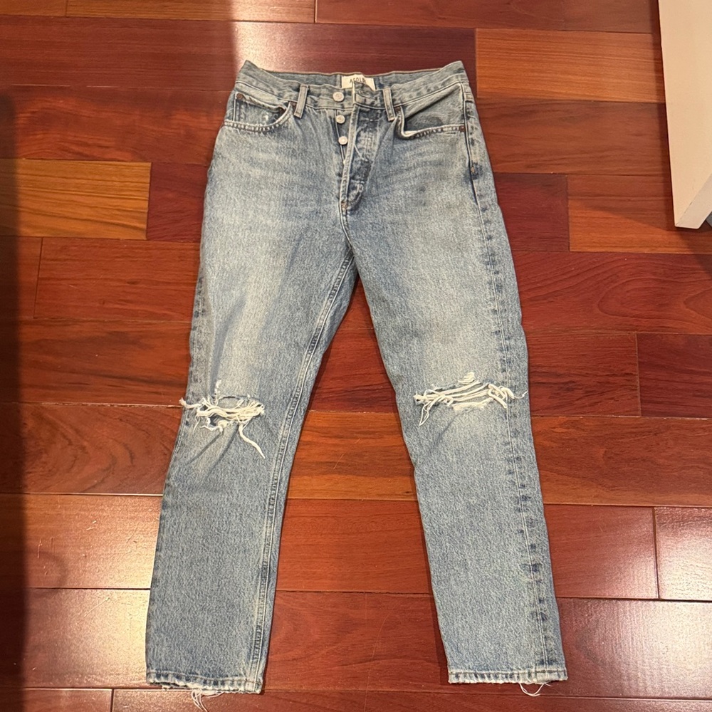 Agolde Light Blue Button-Fly Jeans
